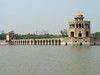 water tank and octagonal pavilion in Hiran Minar, Sheikhupura